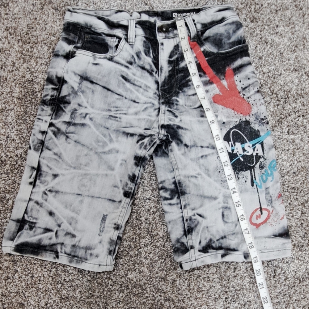 Southpole Shorts size 12 Boys NASA Gray Jean stretch